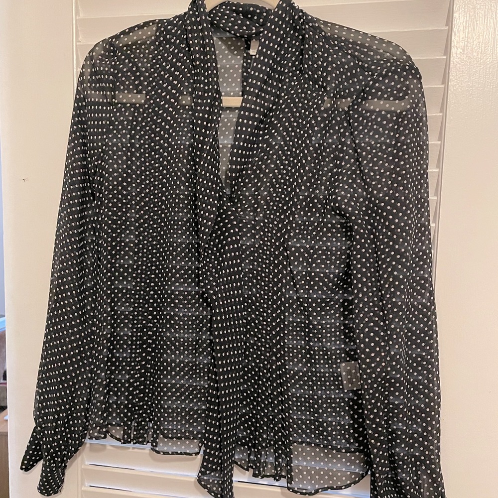 Polka dot blouse xs